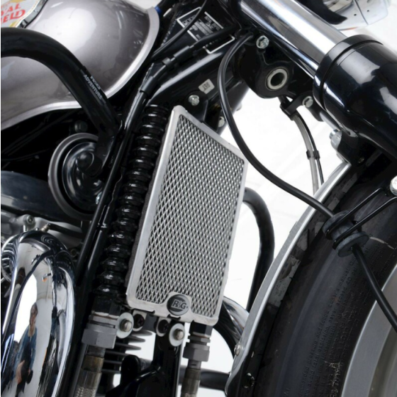Протектор за маслен радиатор R&amp;G RACING Oil Cooler Guard Black Royal Enfield Interceptor 650 19-26