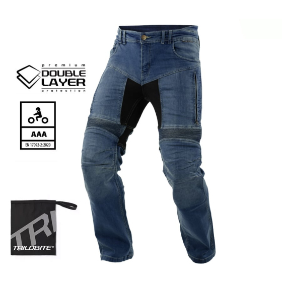 Мото дънки TRILOBITE PARADO DOUBLELAYER AAA REGUAL FIT MEN BLUE LEVEL 2
