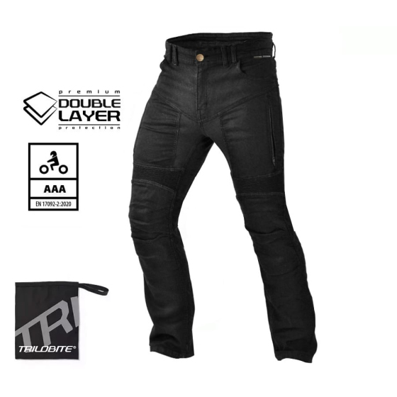Мото дънки TRILOBITE PARADO DOUBLELAYER AAA REGUAL FIT MEN BLACK LEVEL 2