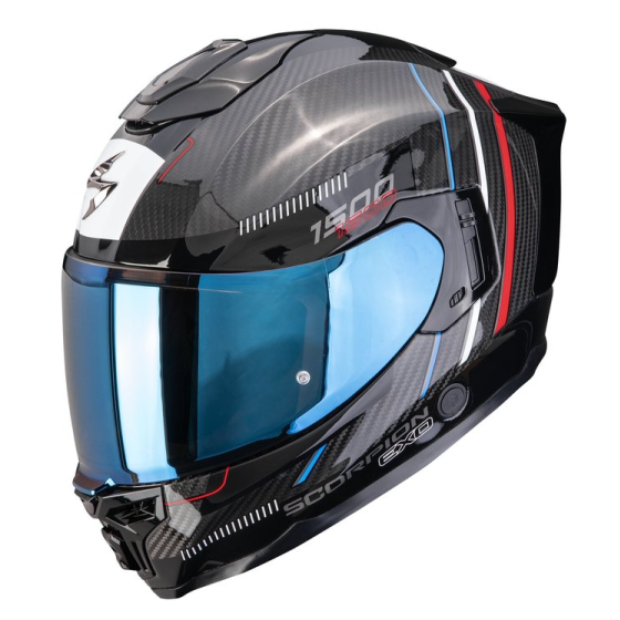 Каска SCORPION EXO-1500 CARBON AIR ZITY Black-Red-Blue