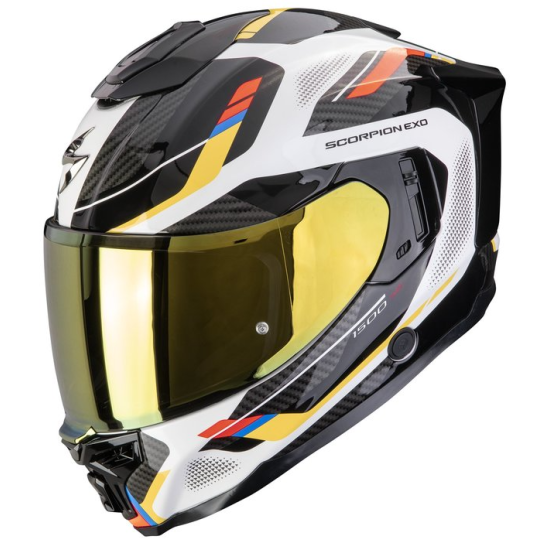 Каска SCORPION EXO-1500 AIR SLEEK White-Blue-Yellow