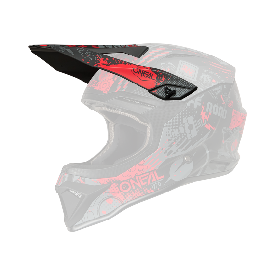 Козирка за каска O'NEAL 1SERIES VIBRANT BLACK/RED