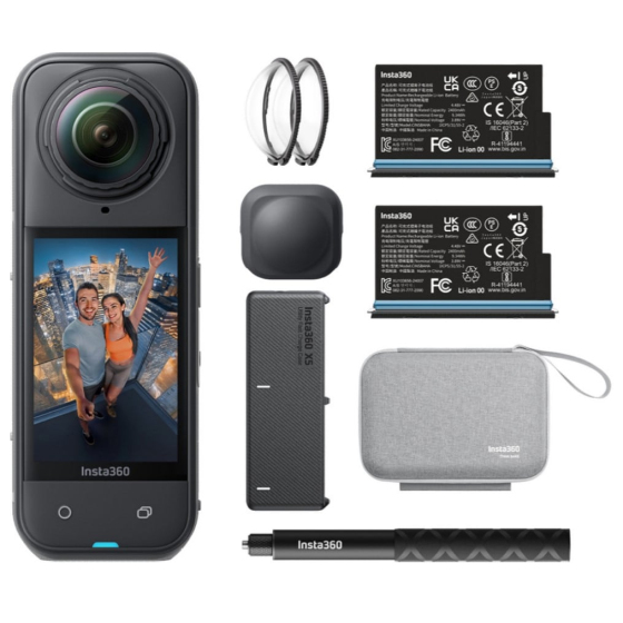 Комплект екшън камера Insta360 X5 360° Essentials Bundle