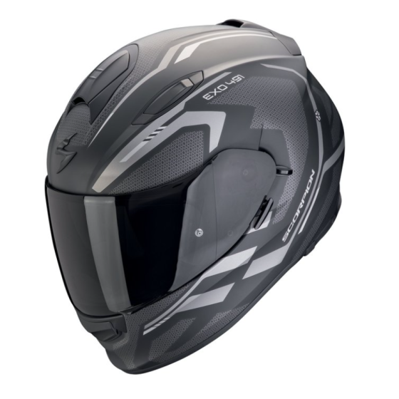 Каска SCORPION EXO-491 KRIPTA Matt Black-Silver