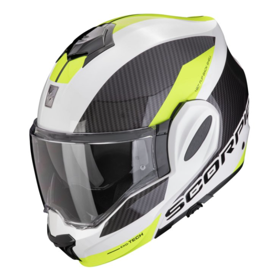 Модуларна каска SCORPION Exo-Tech Evo Team WHITE/YELLOW