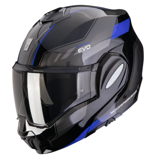 Модуларна каска SCORPION Exo-Tech Evo SOCIUS BLACK/BLUE