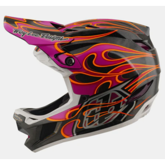 Вело каска Troy Lee Designs D4 Carbon Helmet MIPS Torched Carbon / Magenta