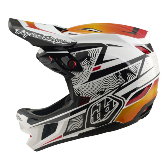 Вело каска Troy Lee Designs D4 Composite Helmet MIPS Lined Up White