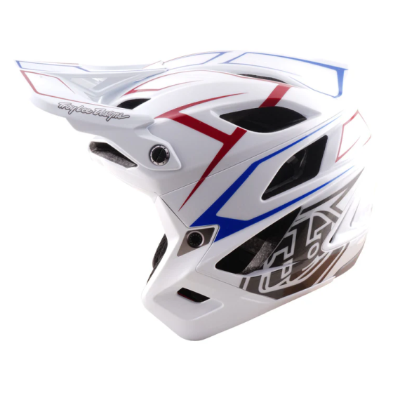 Вело каска Troy Lee Designs Stage Stunt Helmet MIPS Pinstripe White