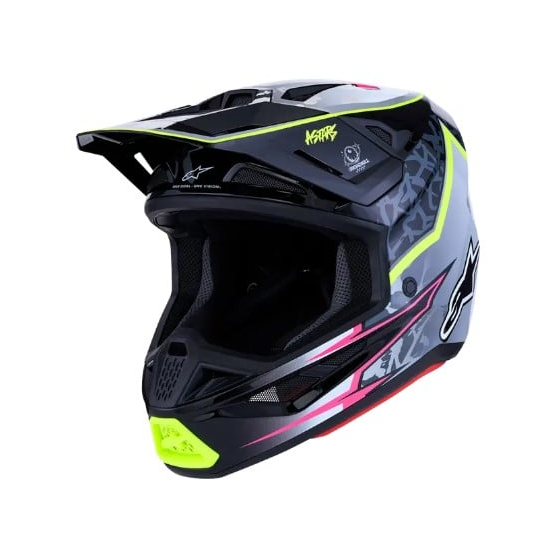 Мотокрос каска ALPINESTARS SM7 BLASTER BLK/GRY/YLW