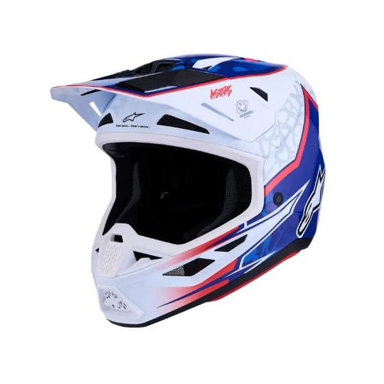 Мотокрос каска ALPINESTARS SM7 BLASTER WHT/BLU/RED
