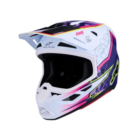 Мотокрос каска ALPINESTARS SM7 BLASTER PUR/PNK/WH