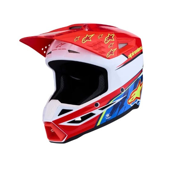 Мотокрос каска ALPINESTARS SM3 FALCON RED/WHT/BLU