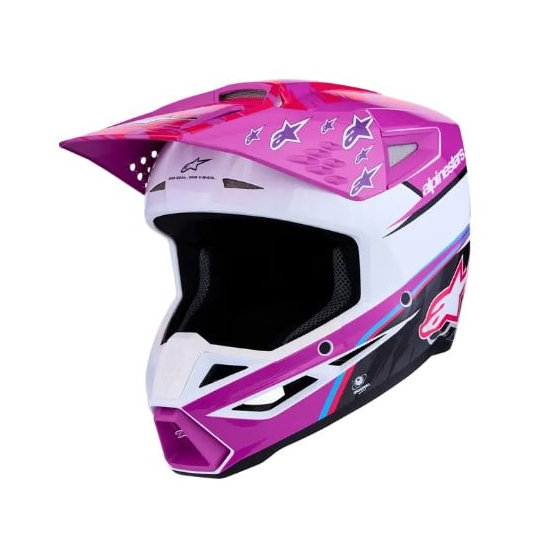 Детска мотокрос каска ALPINESTARS SM3 FALCON PU/WH/PK