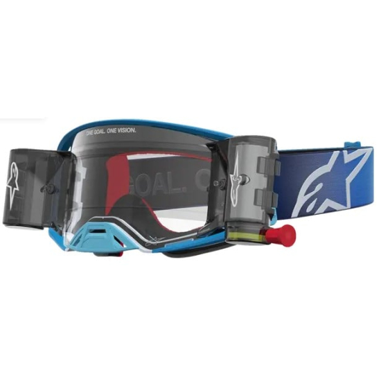 Мотокрос очила ALPINESTARS SUPERTECH FIRMA ROLL OFF BLU/SIL/CLR