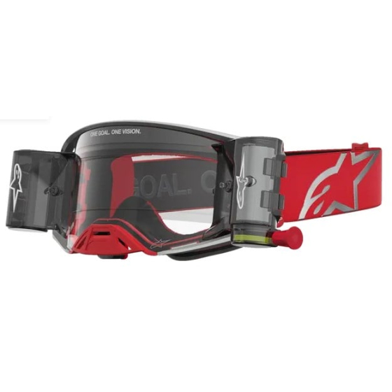 Мотокрос очила ALPINESTARS SUPERTECH FIRMA ROLL OFF RED/SIL/CLR