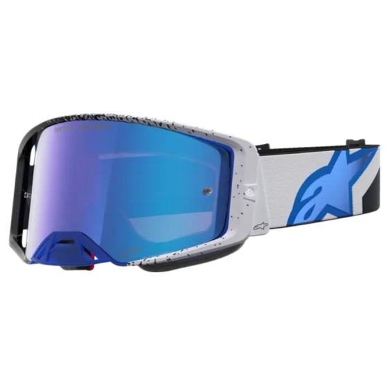 Мотокрос очила ALPINESTARS SUPERTECH HITEN BLK BLITHE BLU MIRROR-BLUE
