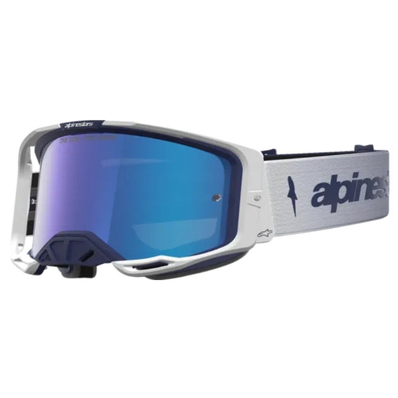 Мотокрос очила ALPINESTARS VISION 8 AMBER NVY/WHT/MIRR-BLUE