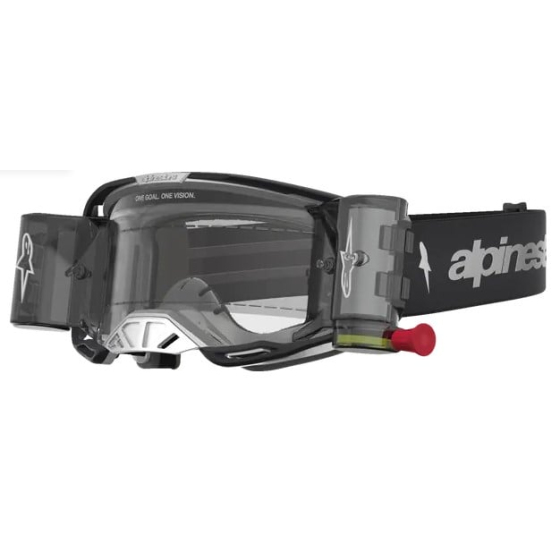 Мотокрос очила ALPINESTARS VISION 8 AMBER ROLL-OFF BK/SLVR
