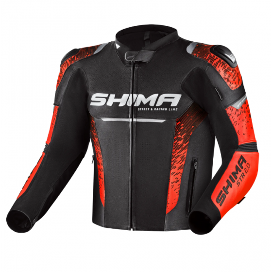 Кожено мото яке SHIMA STR 2.0 BRIGHT RED