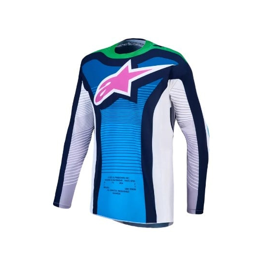 Мотокрос джърси ALPINESTARS TECHSTAR MAVEN WHITE/BL/GN