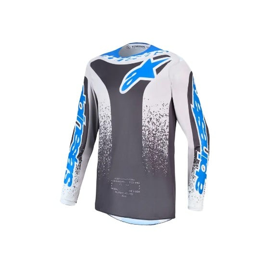 Мотокрос джърси ALPINESTARS FLUID DRAG GRY/LIL/BLU