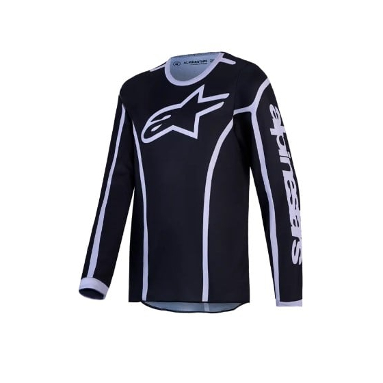 Детско мотокрос джърси Alpinestars FLUID APEX V2 BLACK/SIL