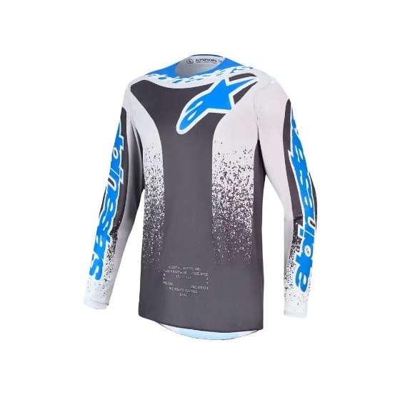 Детско мотокрос джърси Alpinestars FLUID DRAG GRY/LIL/BL