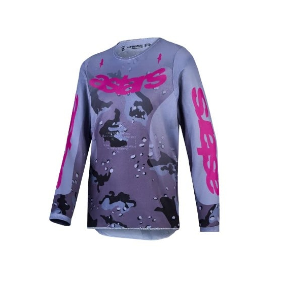Детско мотокрос джърси Alpinestars FLUID LONE GY/CAMO/PU