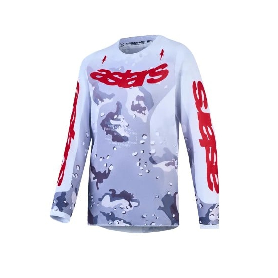 Детско мотокрос джърси Alpinestars FLUID LONE CAM/WHT/RD