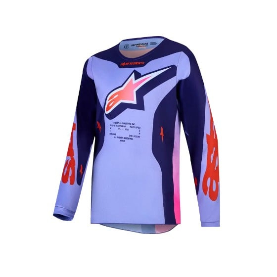 Детско мотокрос джърси Alpinestars FLUID HUNT PUR/PNK