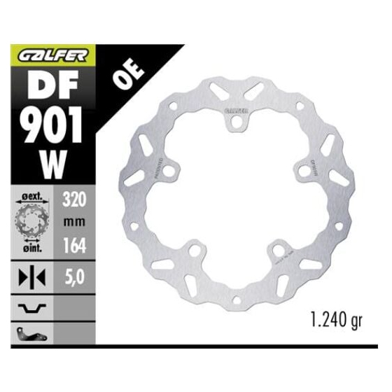Спирачен диск fixed wave GALFER DF901W