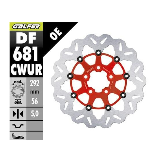Спирачен диск плаващ wave GALFER DF681CWUR