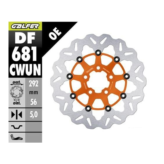 Спирачен диск плаващ wave GALFER DF681CWUN
