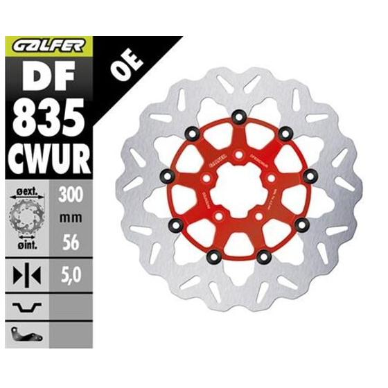 Спирачен диск плаващ wave GALFER DF835CWUR