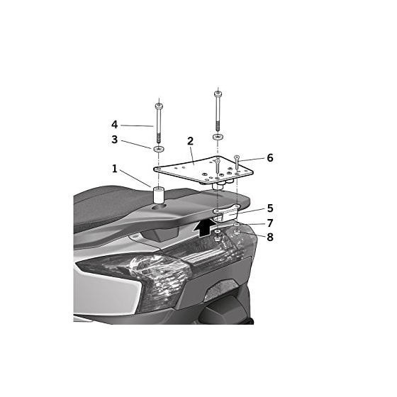 Монтажен комплект за куфари SHAD TOP MASTER KYMCO SUPER DINK/DOWNTOWN 125 '09