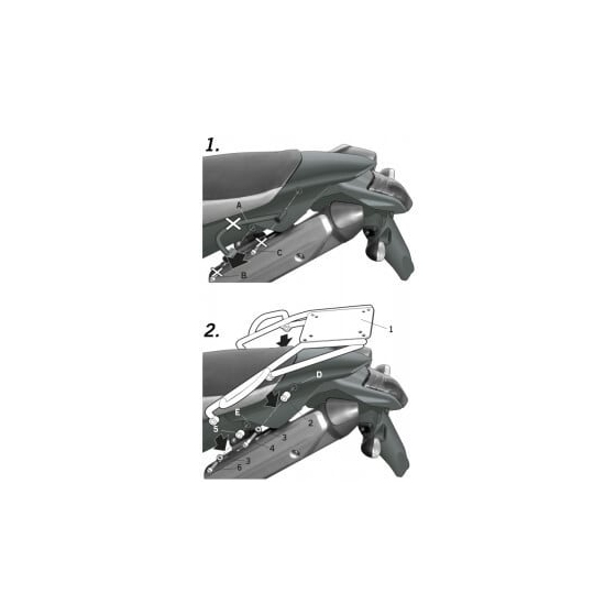 Монтажен комплект за куфари SHAD TOP MASTER YAMAHA XT 660 R/X '04/08