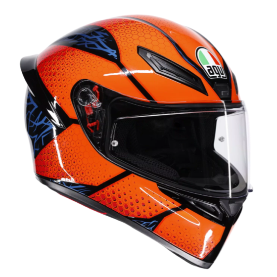 Каска за мотор AGV K1 S SPEEDARMOR BLACK/ORANGE/BLUE