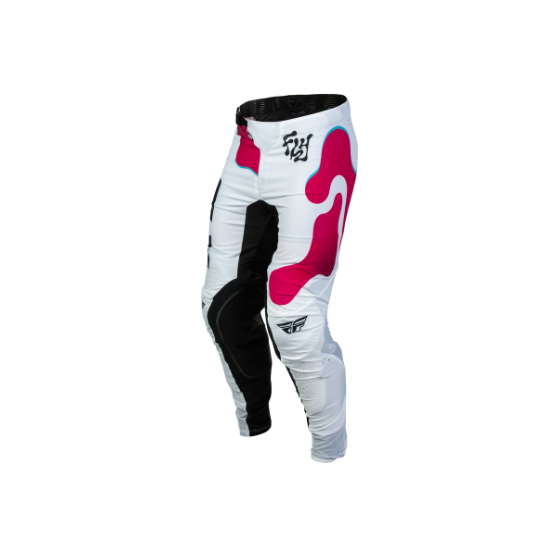 Мотокрос брич FLY RACING Lite Vibe Pants - White/Pink/Blue
