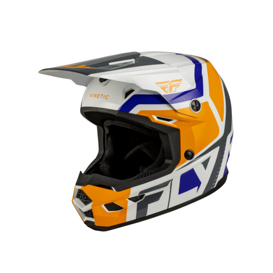 Детска мотокрос каска FLY RACING Kinetic Scrap White/Orange/Blue/Grey