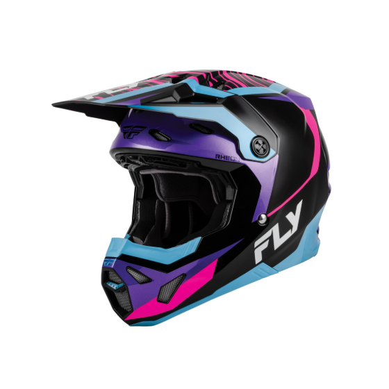 Детска мотокрос каска FLY RACING Formula Charge- Black/Purple/Pink/Blue