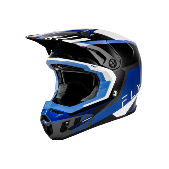 Мотокрос каска FLY RACING Formula CC Strike- Black/Blue/Grey/White