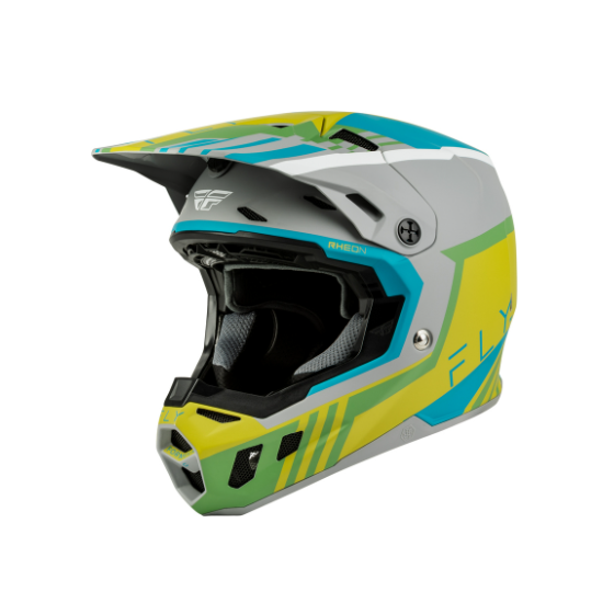 Мотокрос каска FLY RACING Formula CC Strike- Grey/Green/Teal