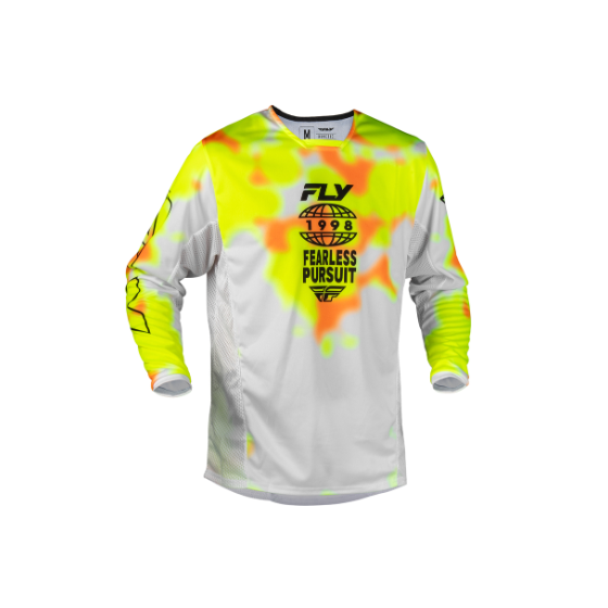 Мотокрос блуза FLY RACING Kinetic Blur- White/Hi-Vis/Orange