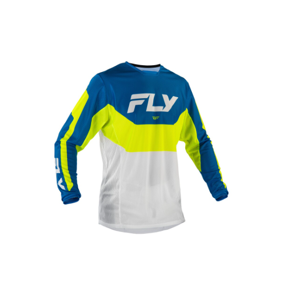 Мотокрос блуза FLY RACING Kinetic Mesh Jersey Blue / White / Hi-Vis