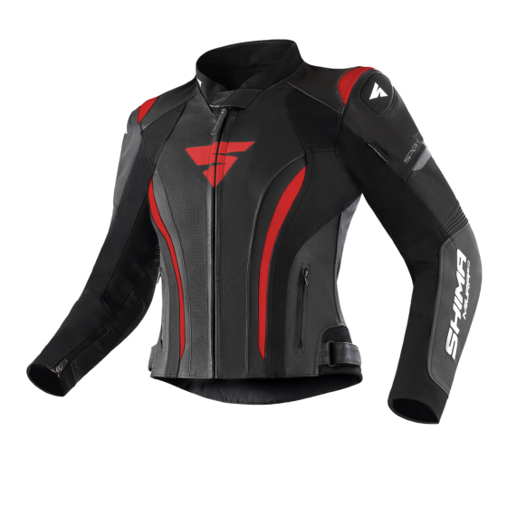 Дамско кожено яке MIURA 2.0 BLACK/RED