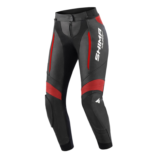 Дамски кожен панталон SHIMA MIURA 2.0 BLACK/RED