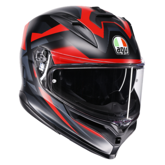 Каска AGV K7 MPLK GLIMPSE MATT BLACK/RED