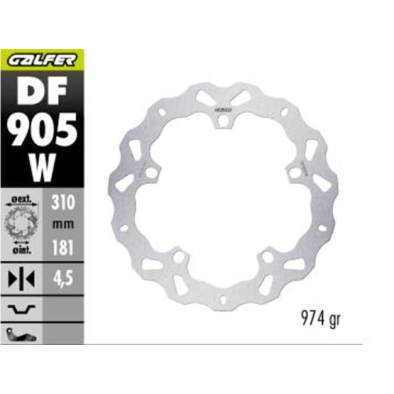 Спирачен ротор fixed wave GALFER DF905W
