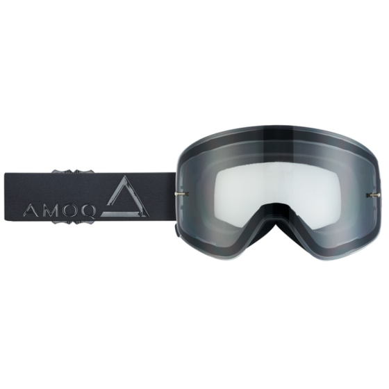 Мотокрос очила AMOQ MX Goggles Vision Magnetic Blackout - Clear